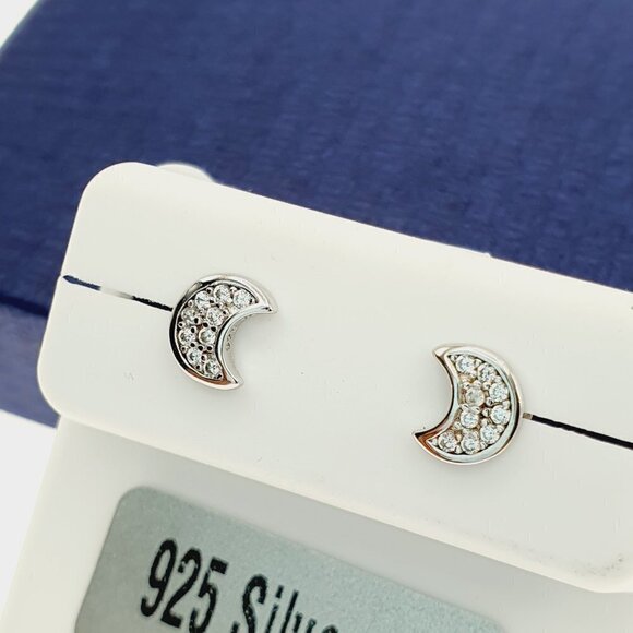 925 Sterling Silver CZ Stud Earrings for Women/Girl, US925P1023 - Picture 8 of 11